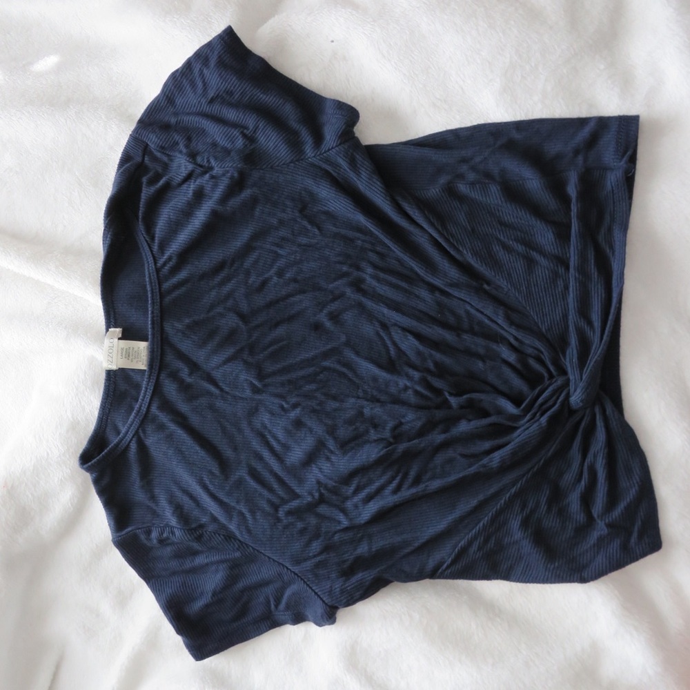 Navy blue crop top